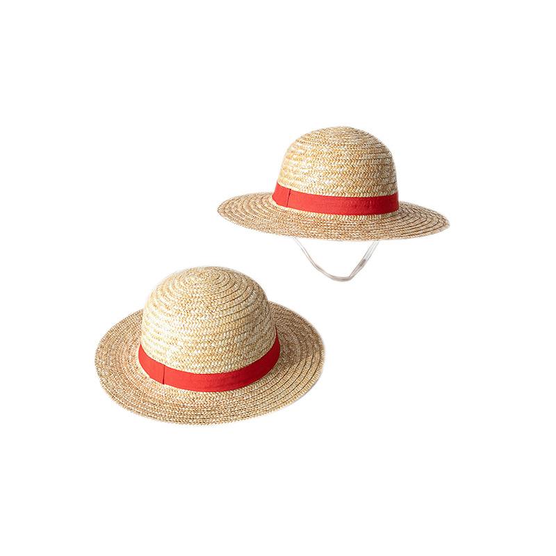 Luffy Straw Hat Cospaly Anime Dress up Straw Parent-Child Hat Sun Protection Hat Performance Cap Manufacturer Straw hat