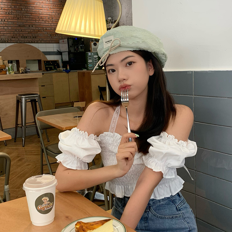 Summer Thin Mesh Patch Drawstring Beret Retro Sweet Style Painter Cap Lady Hat