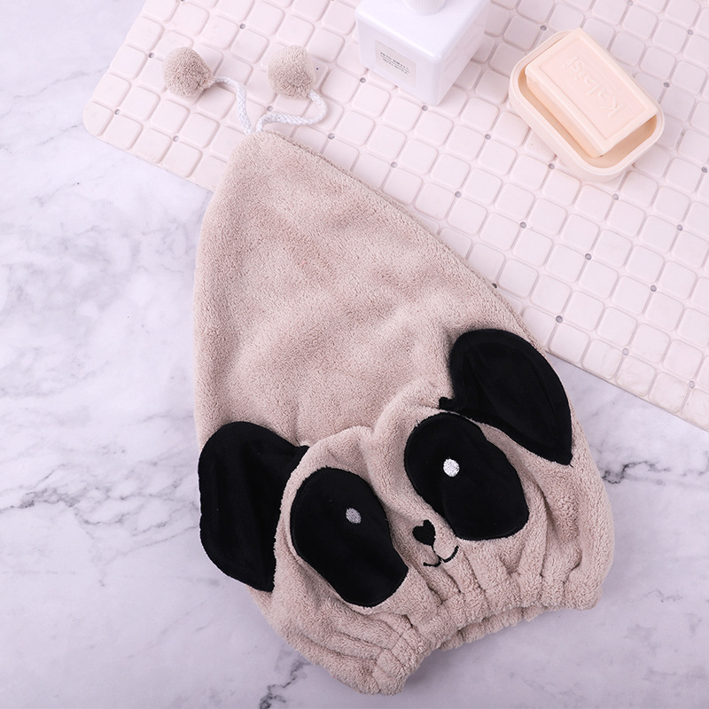 celebrity hot style super dry water absorbent lady cute Japanese cartoon soft dry hair hat supports a replacement hair