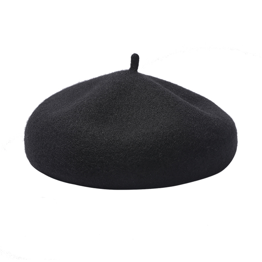 Wool Beret Women&#039;s Autumn and Winter Korean Style Trendy All-Matching Painter Hat British Retro Lady Hat