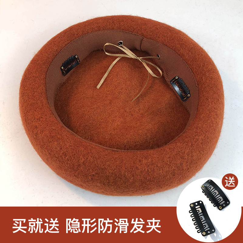 Hat Female Autumn And Winter Internet Famous Beret Korean Style Japanese Style Easy Matching Cute Lady Hat