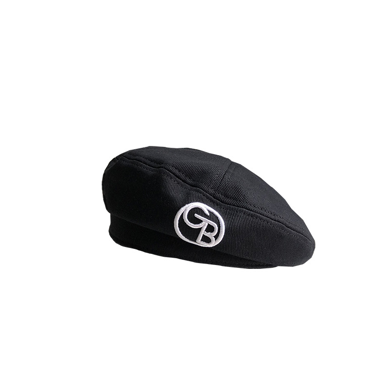 New Letter Embroidery Beret Women&#039;s Summer Leisure Flat Top Painter Cap Lady Hat