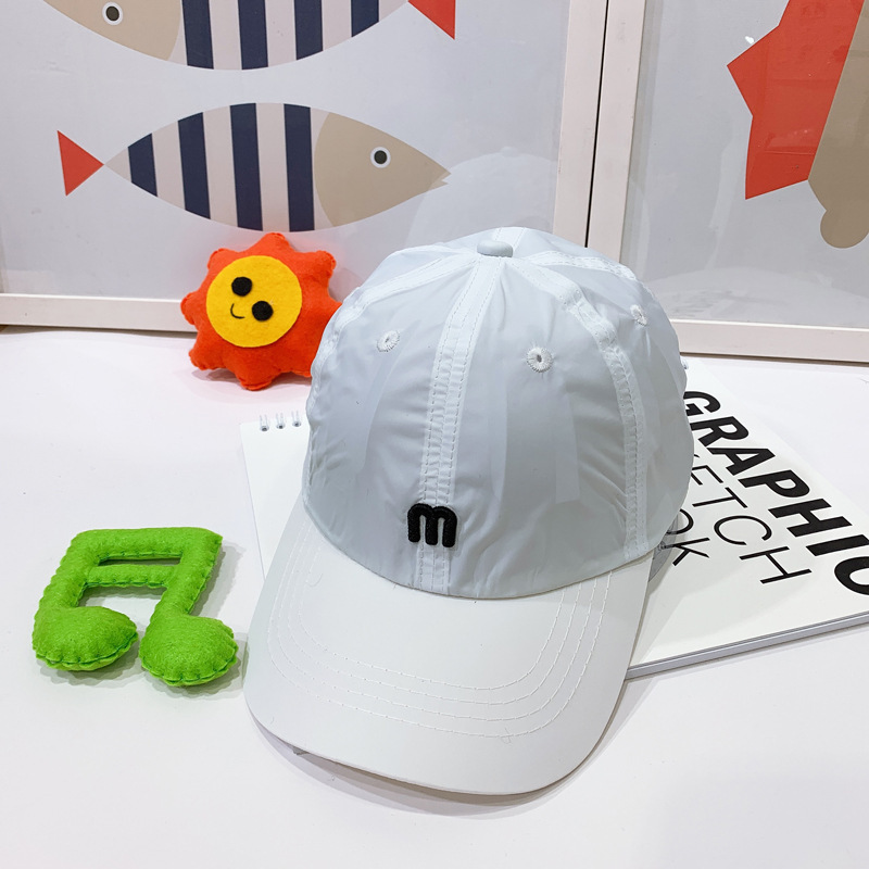 Children&#039;s Peaked Cap Spring and Autumn Thin New Solid Color Embroidery Fashion Men and Women Baby Cool Hat National hat