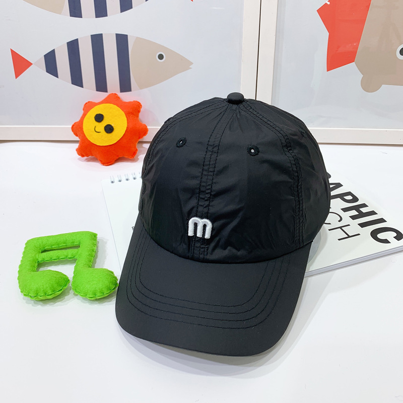 Children&#039;s Peaked Cap Spring and Autumn Thin New Solid Color Embroidery Fashion Men and Women Baby Cool Hat National hat