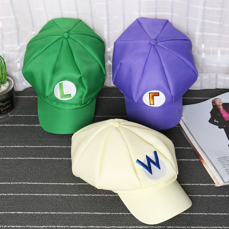 National hat Exclusive for Cross-Border Amazon Mario Octagonal Cap Super Mary Cartoon Surrounding the Game Cosplay
