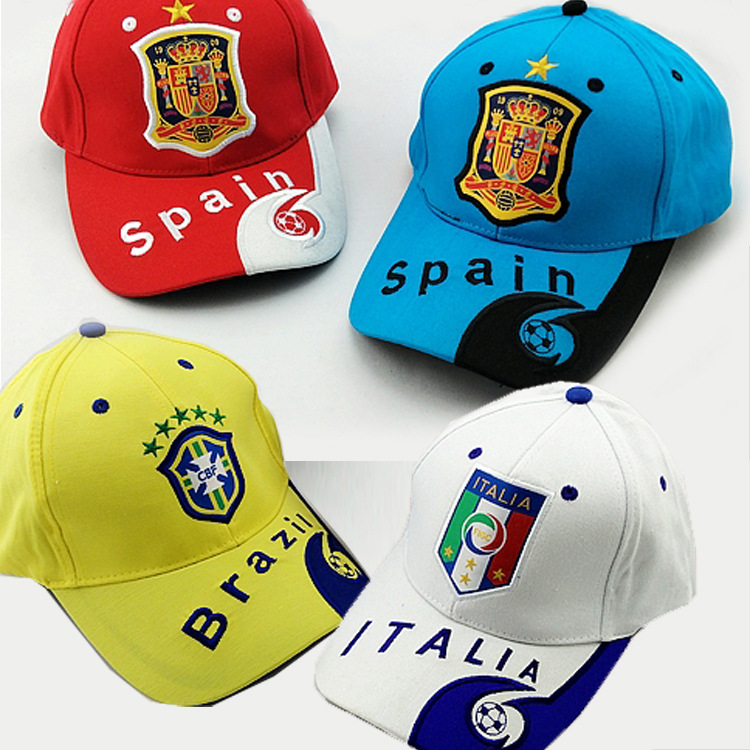 Spot Goods 2020 European Cup Souvenir Team Holland Portugal France Brazil National hat