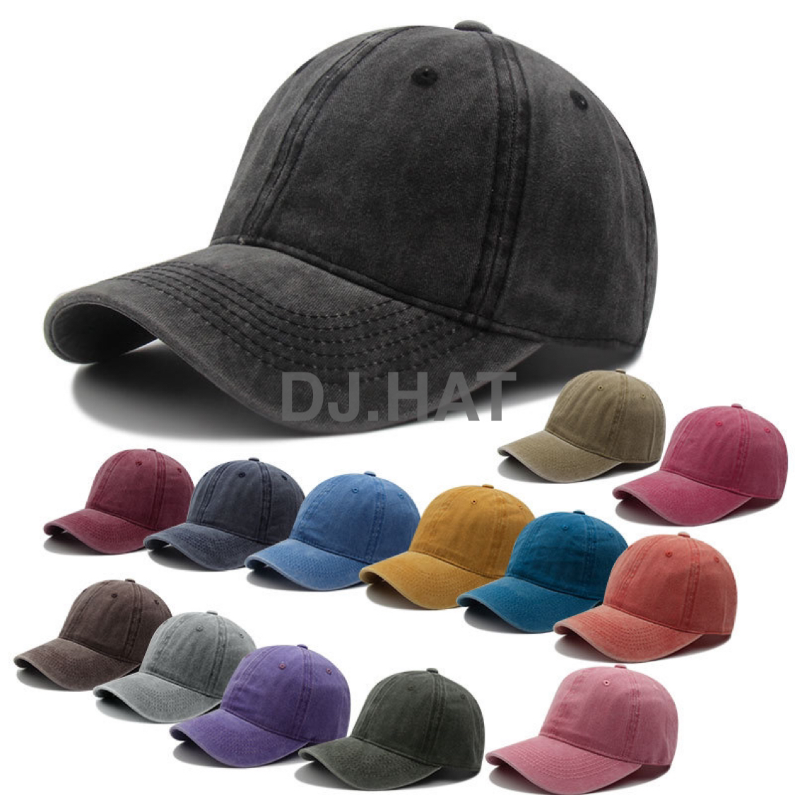 Hat, 2022 new hat, pure cotton washed cotton hat