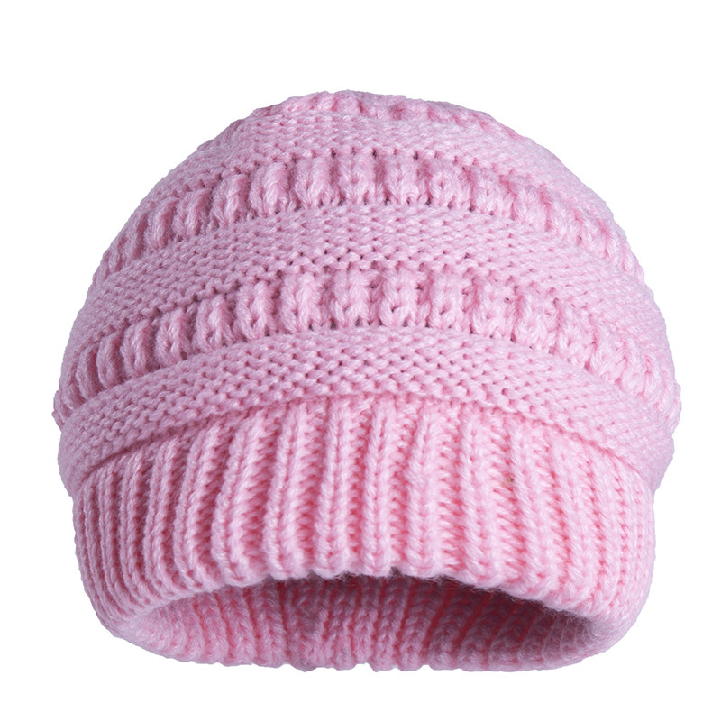 Hot Sell Children&#039;s Autumn And Winter Solid Color Woolen Hat