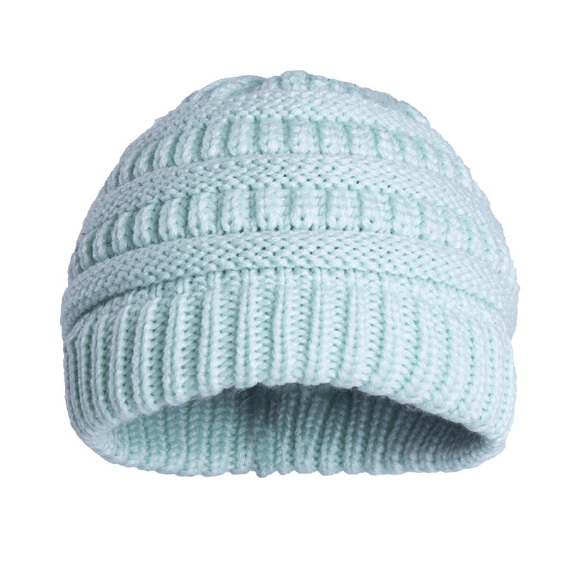 Hot Sell Children&#039;s Autumn And Winter Solid Color Woolen Hat