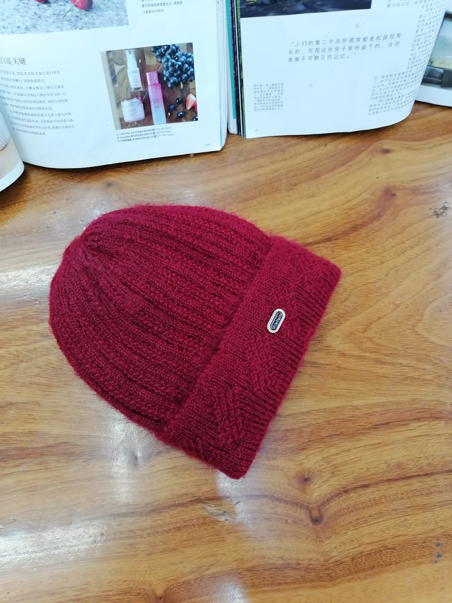 Hat Female Winter Woolen Hat Fleece-Lined Thickened Mother Pullover Keep Warm Cotton-Padded Cap