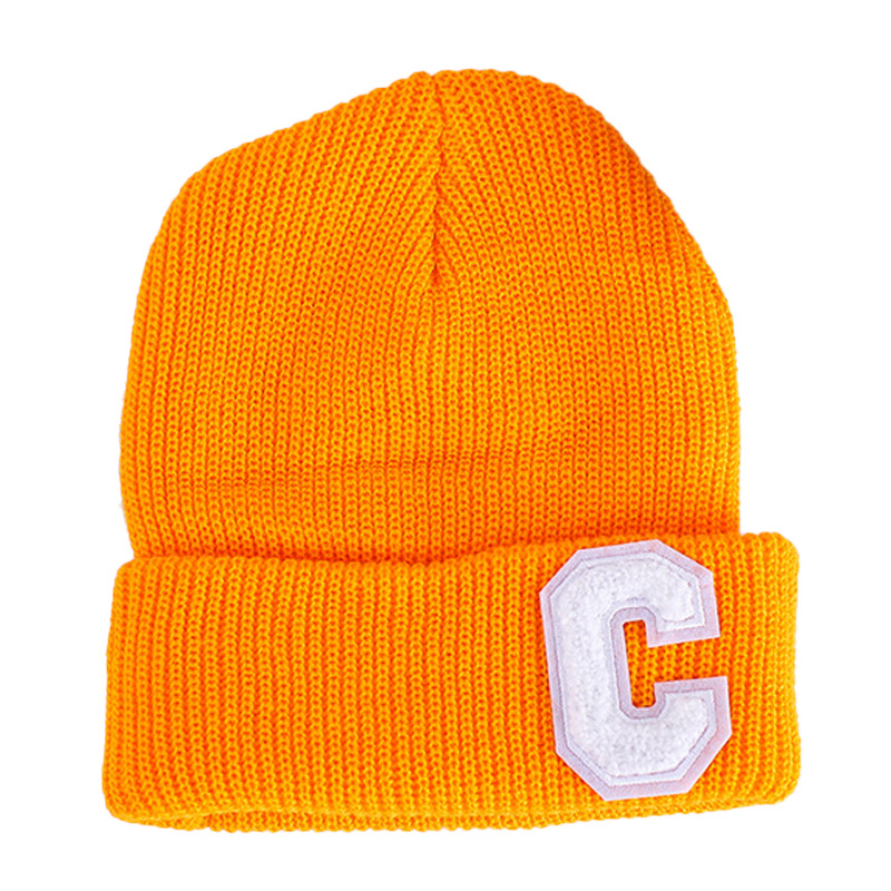 Korean Fashion Brand C Letters All-Match Autumn and Winter Knitted Hat Multi-Color Casual Internet Celebrity Earflaps Woolen Hat Warm Parent-Child Hat