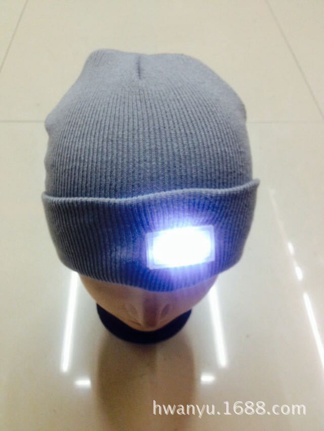 Factory Direct Sales 5led Light Emitting Knitted Hat Sunny Theory Warm Woolen Hat Mountaineering Camping Pullover Night for Hat Knitting