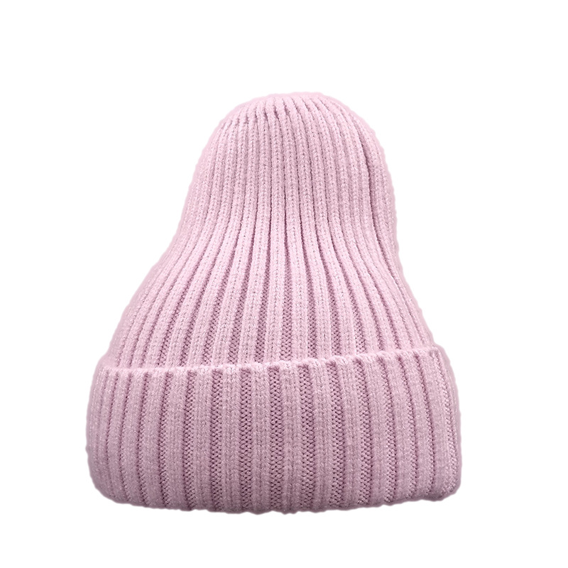 Internet Celebrity Chic Korean Style Yuppie Hat Solid Color Woolen Hat Men&#039;s and Women&#039;s Autumn and Winter Students Ins Knitted Warm Baby&#039;s Knit Hat