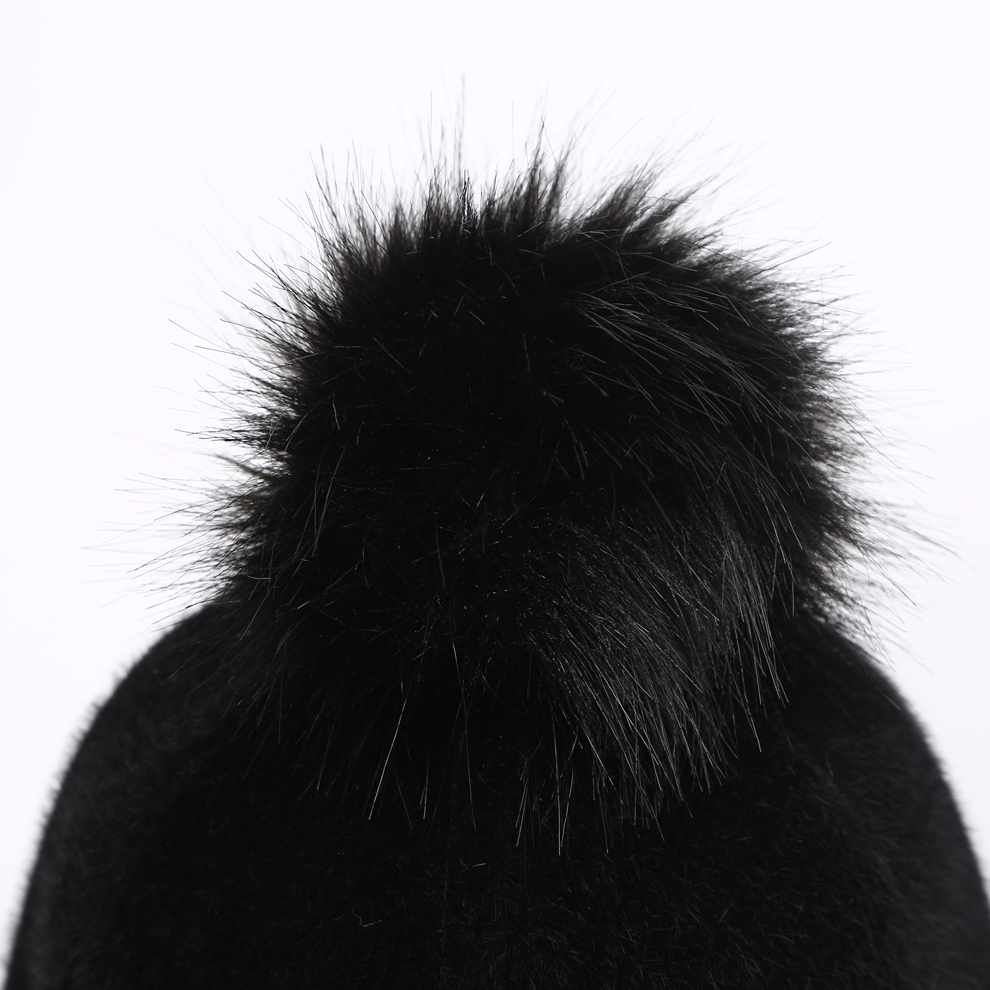 Factory Spot Direct Sales 2021 Autumn And Winter Parent-Child Big Fur Ball Warm Sun-Proof Baseball Cap With Various Colors And Styles