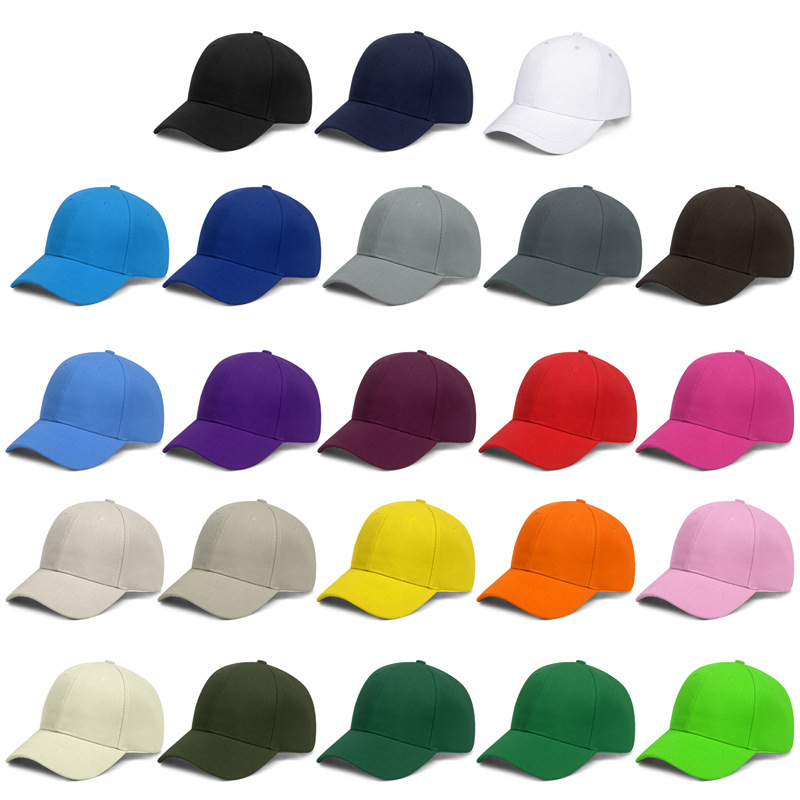 Spot Maonitrile Thickened Solid Color Blank Peaked Cap Hat Work Cap Advertising Cap Baseball Cap Men&#039;s and Women&#039;s Hats