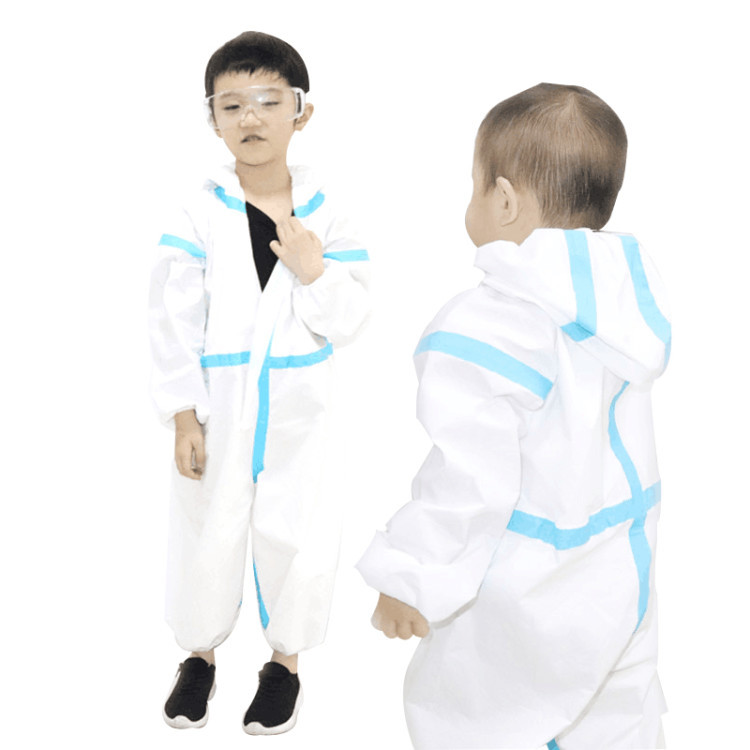 Spot Children&#039;s One-piece full body with cap and dust-free Chromatography can be used for Children&#039;s Protective clothing