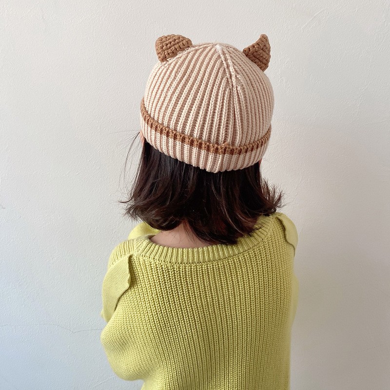 Korean Style Children&#039;s Hat Autumn and Winter Boys Baseball Cap Girls&#039; Flocking Peaked Cap 1-4 Years Children&#039;s cap