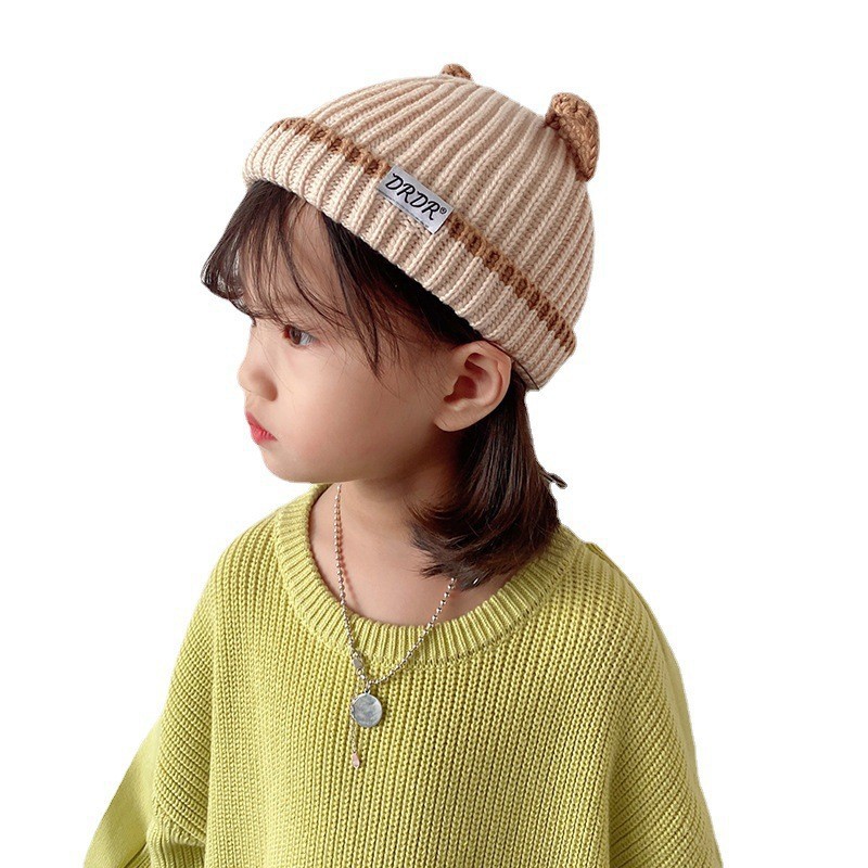 Korean Style Children&#039;s Hat Autumn and Winter Boys Baseball Cap Girls&#039; Flocking Peaked Cap 1-4 Years Children&#039;s cap