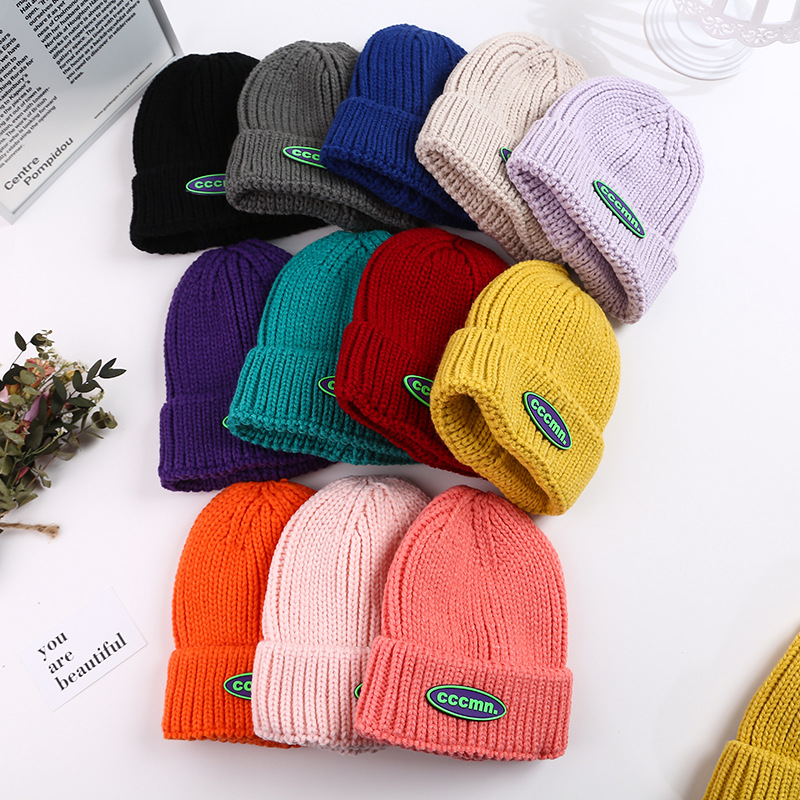 Korean New Autumn and Winter Candy Color Sleeve Cap Korean Style Parent-Child Children&#039;s Parent-child cap