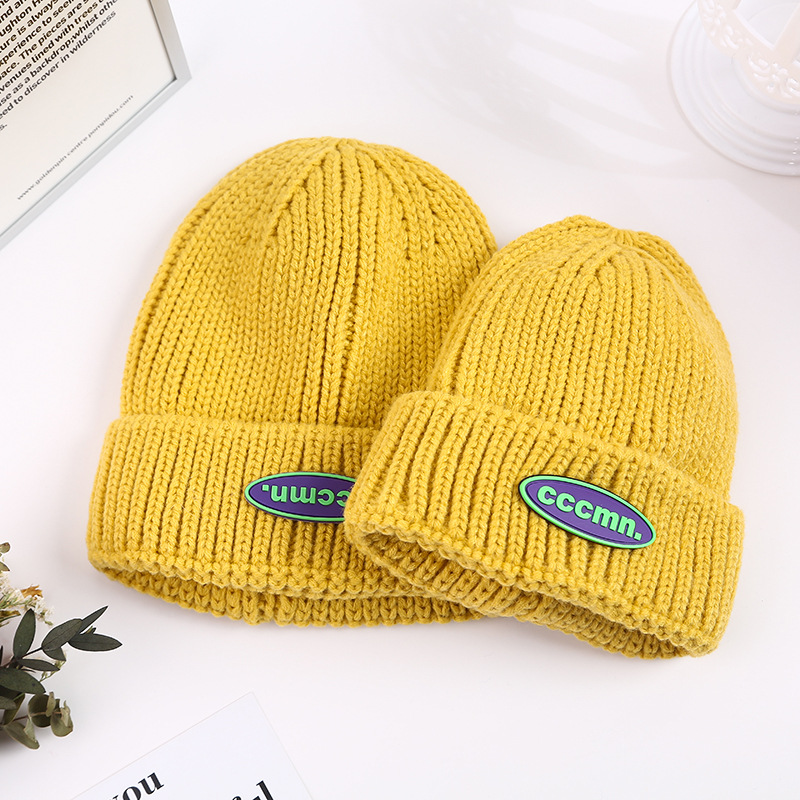 Korean New Autumn and Winter Candy Color Sleeve Cap Korean Style Parent-Child Children&#039;s Parent-child cap