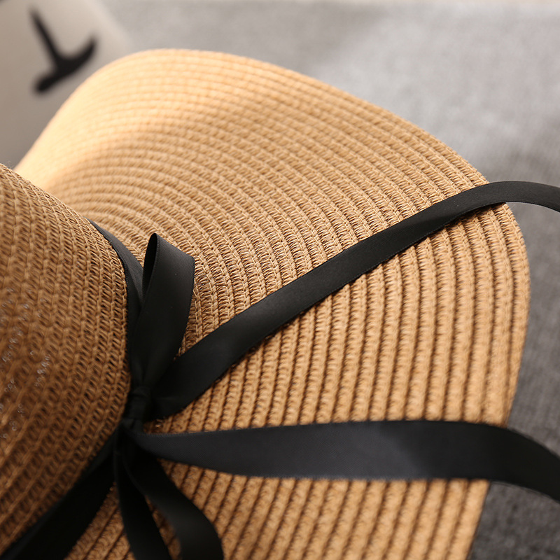 Vacation Hat Sun Protection by the Sea Big Brim Straw Hat Women&#039;s Summer Beach Hat Fresh Foldable Sun Hat Sun Hat