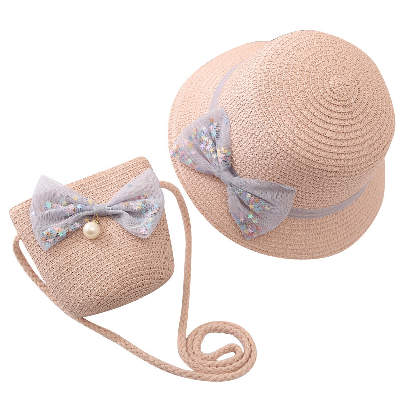 Children&#039;s Sunshade Hat Summer Cooling Cap Little Girls&#039; Straw Hat Kid Princess Beach Sun Hat Baby Sun-Proof Bucket Hat