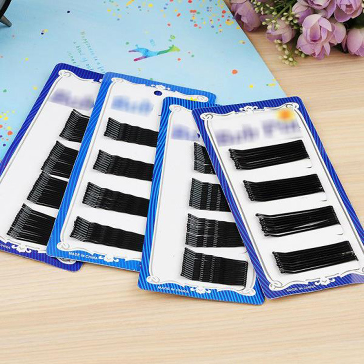 Black Linear Hairpin Paint Edge Bang Hairpin Invisible Headwear Wave Updo Fixed U-Clip 10 Cards