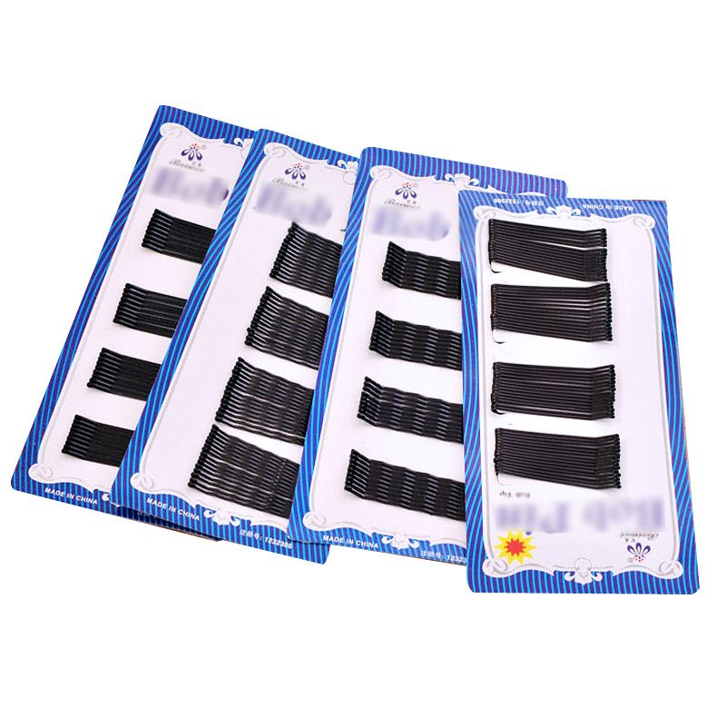 Black Linear Hairpin Paint Edge Bang Hairpin Invisible Headwear Wave Updo Fixed U-Clip 10 Cards
