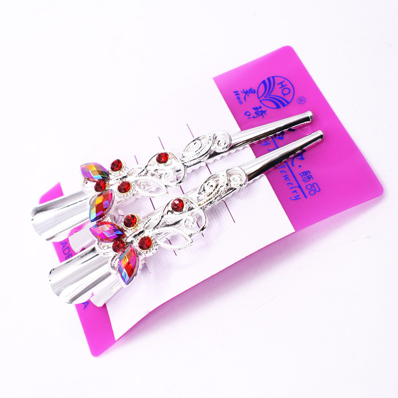 Iron Small Ox Horn Hairclip Banana Clip Ladies Hairpin Duck Clip Retro Chinese Style One Price 2 Yuan Store Supply