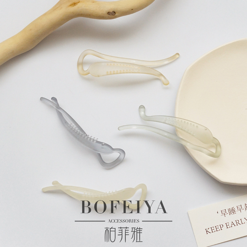 Banana Clip Vertical Clip Ponytail Hairpin Back Head Clip Headdress Korean Ins White Collar Simple 2021new Horizontal Clip