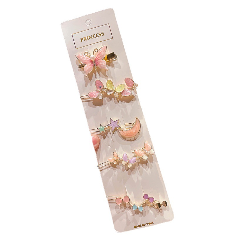 Crystal Rhinestone Hairpin Simple Barrettes Female Bang Clip Korean Elegant Princess Clip Hairware Alloy Hairpin