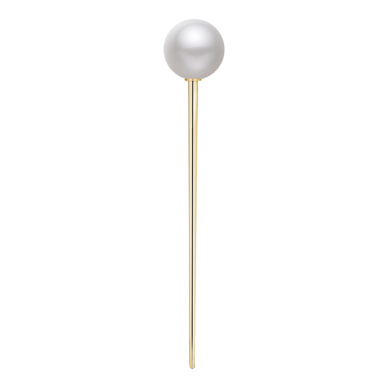 All-Matching Graceful White Pearl Hairpin Simple Modern Daily Hair Plug Hair Clasp Ins Metal Ball Updo Pin