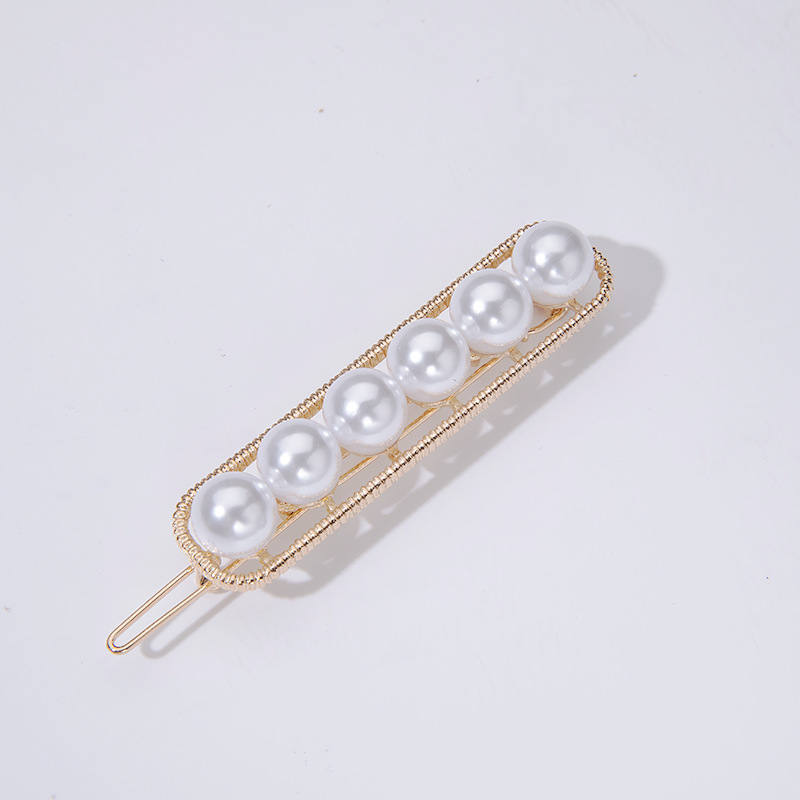 Factory Direct Sales Korea Net Red Pearl Hair Clip Hairpin Adult Side Clip Fashion Pearl Hairpin Wholesale