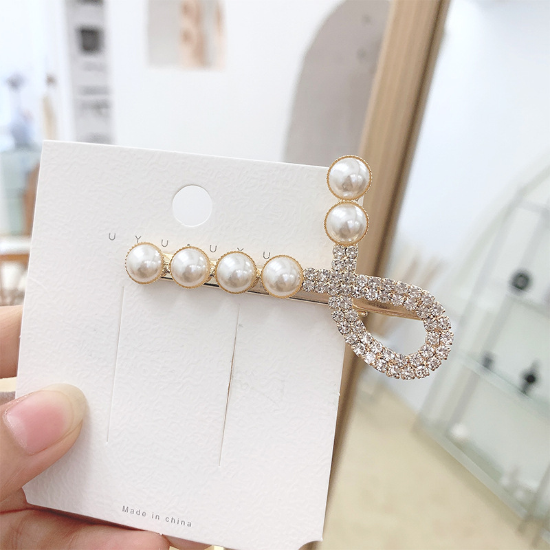 Hairpin Pearl Hairpin Korean Retro Internet Hot Side Bar Clip Side Clip Girl Headdress Bangs Clip Top Clip Hair Accessories