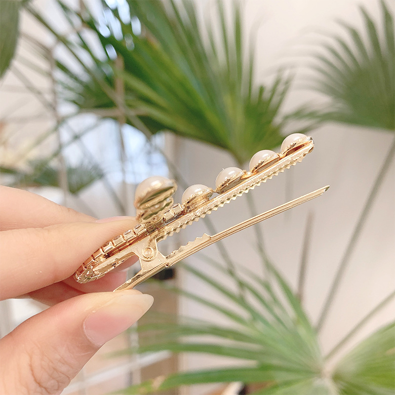 Hairpin Pearl Hairpin Korean Retro Internet Hot Side Bar Clip Side Clip Girl Headdress Bangs Clip Top Clip Hair Accessories