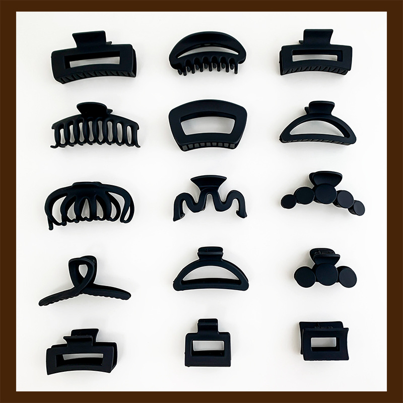 Black Hair Jaw Clip High Ponytail Barrettes Back Head Fixed Gadget Elegant Hair Pin Shark Clip Headdress Black Hairpin