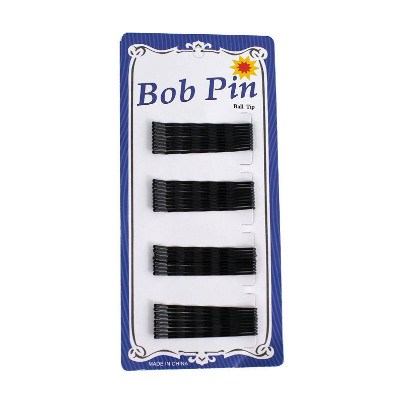 Lacquer Black Steel Wire Hairpin Wave Hairpin Bride Invisible Hair Clip Hair Accessories Boutique Supply Black Hairpin