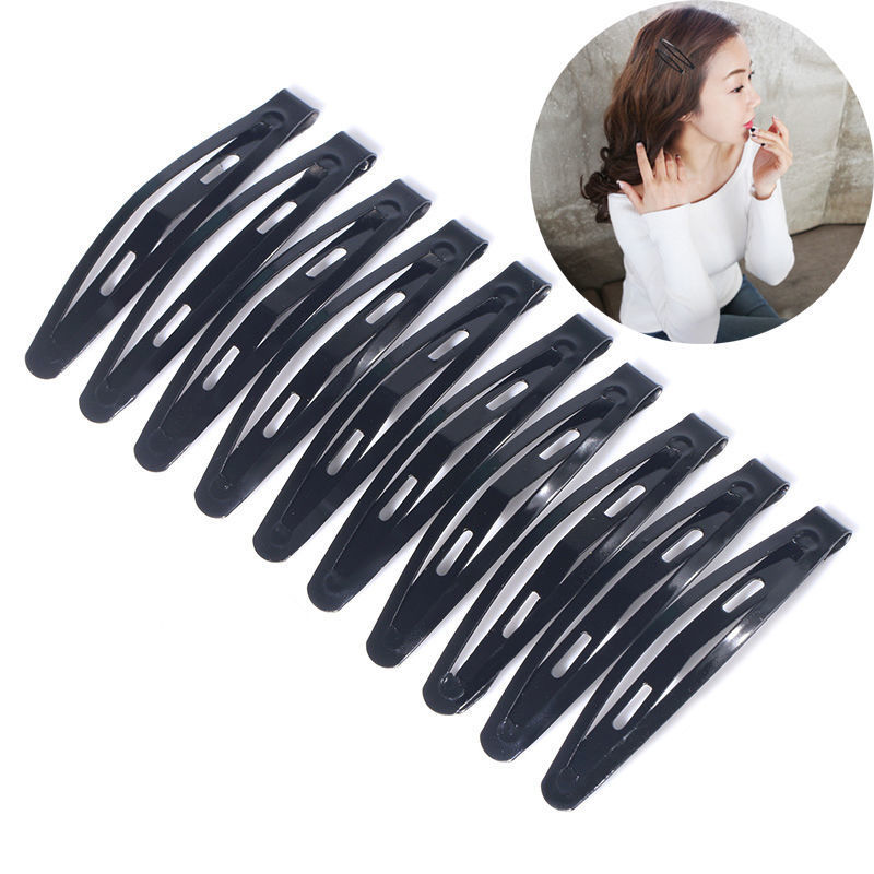 Leaf Picking Barrettes Bang Clip Broken Hair Black BB Clip Paint-Free Water Drop Side Shaping Steel Clip Hairpin Hair Clip Accessories