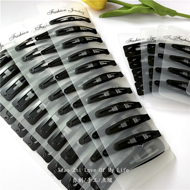 BB Clip Bang Clip Simple Fashion No Paint Shedding Hair Clip Side Clip Side Broken Hair Hair Accessories Black Hairpin