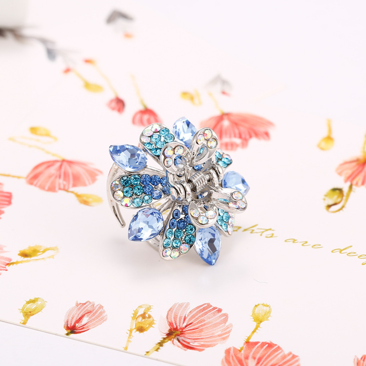  Hairpin Alloy Diamond Medium Size Hair Claw Exquisite Sweet Bang Clip Fashion Side Clip Factory Wholesale Alloy Hairpin