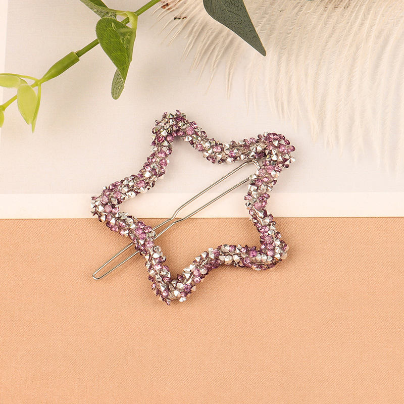  Clip Internet Celebrity Rhinestone Bobby Pin Cute Geometric Rhinestone Elegant Joker Hairclip Diamond Hairpin