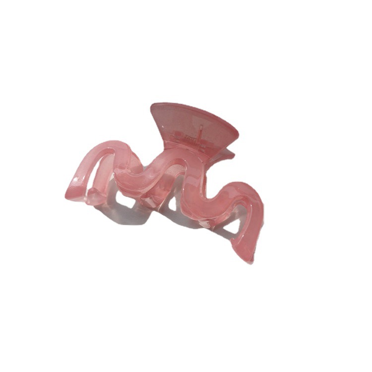 French Retro Big Wave Hair Claw Korean Ins Back Head M Grip Temperament Hair Clip Hair Clip Shark Clip Acrylic Hairpin