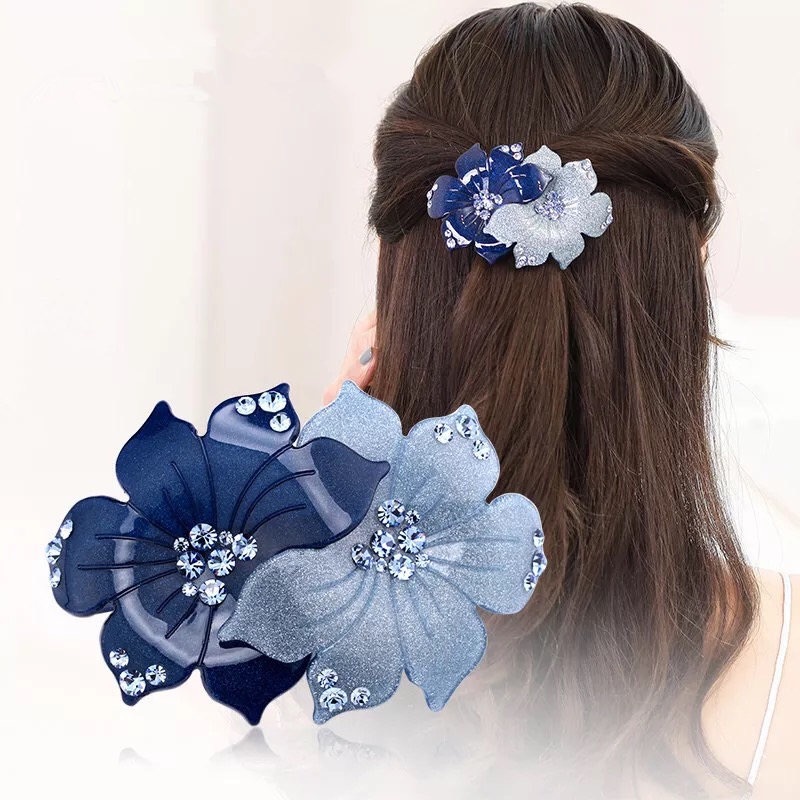  Flower Hairpin Acrylic Headwear Spring Clip Adult Hair Top Clip Lady Clip Hair Accessories Wholesale Acrylic Hairpin 