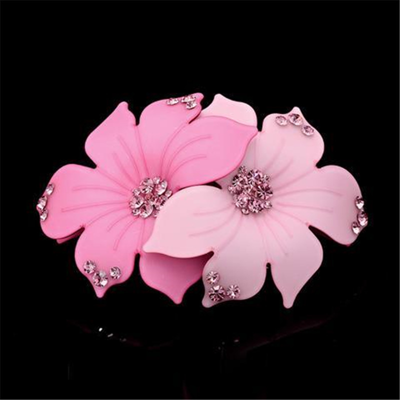  Flower Hairpin Acrylic Headwear Spring Clip Adult Hair Top Clip Lady Clip Hair Accessories Wholesale Acrylic Hairpin 