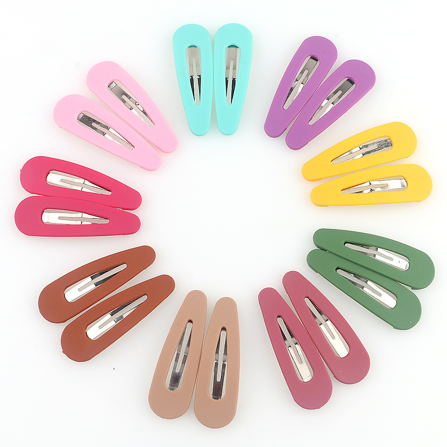 Macaron Geometric Hairpin Korean Frosted Acrylic Side Clip Women&#039;s Shredded Hair Bangs Clip Children&#039;s Candy Color BB Clip