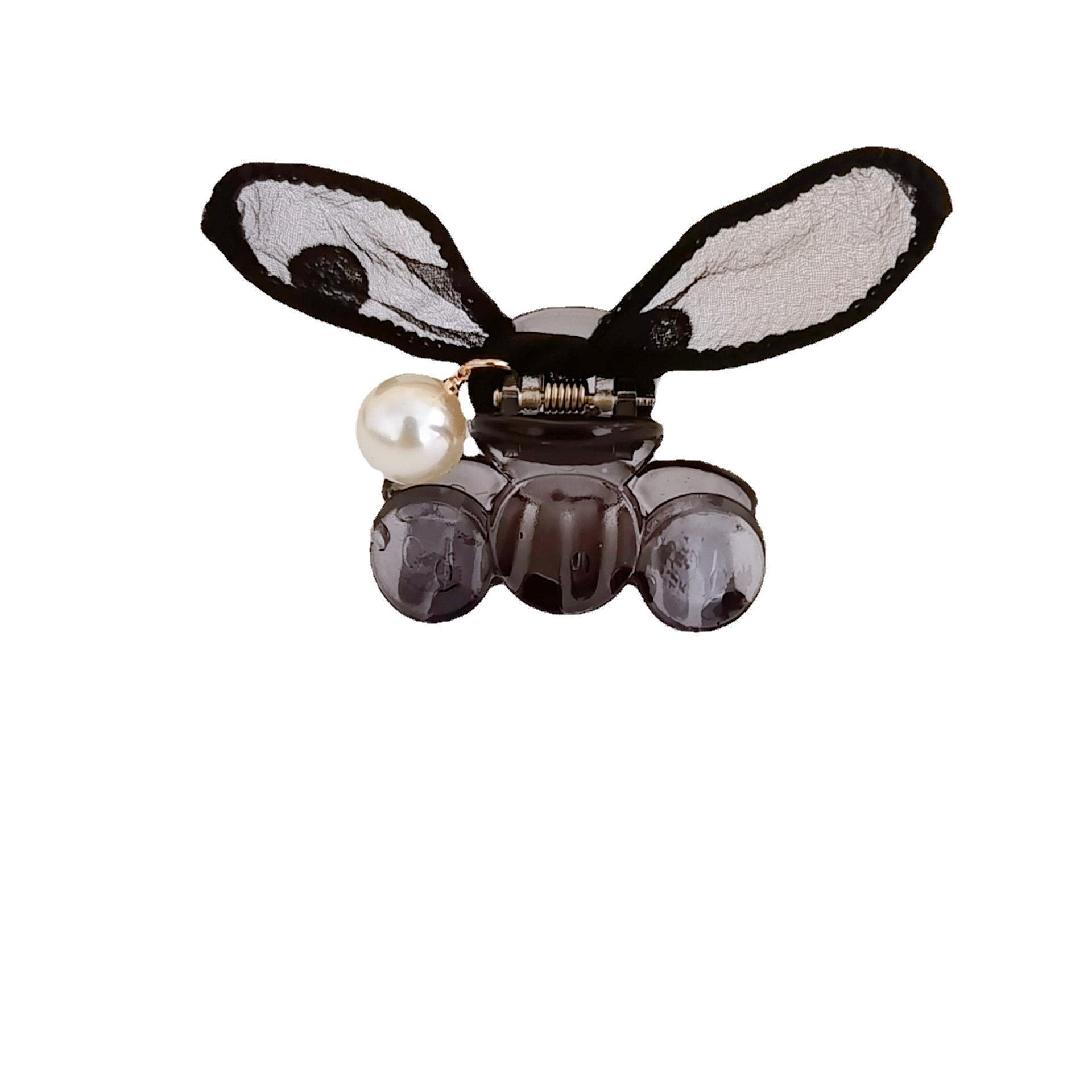 Aitong Ornament Korean New Mesh Rabbit Ears Grip Cute Girl Three-Dimensional Side Clip Bang Clip Rabbit Hairpin