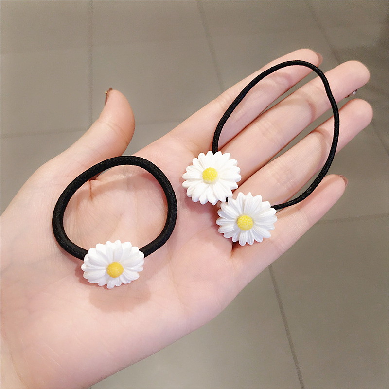 Hair Rope Japanese and Korean Daisy Barrettes Rubber Band Hair Band Mori Girl Soft Girl Fresh Headdress Flower Hairpin