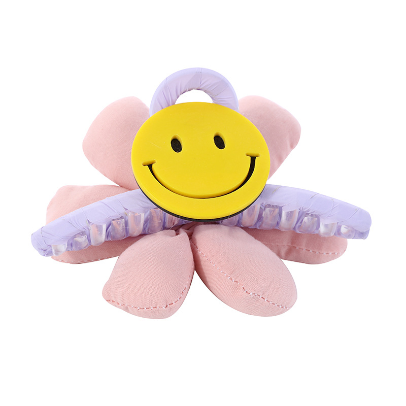 Cartoon StellaLou Hair Claw Internet Celebrity Minimalist Smiley Flower Shark Hairpin Girly Sweet Grip Cartoon Hairpin