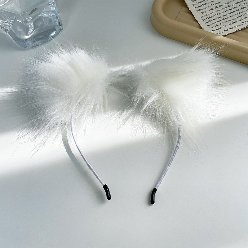 Plush Cute Cat Cat Ear Headband Fox Headband Headdress Female Barrettes Cat Hairpin Animal Ears Tide
