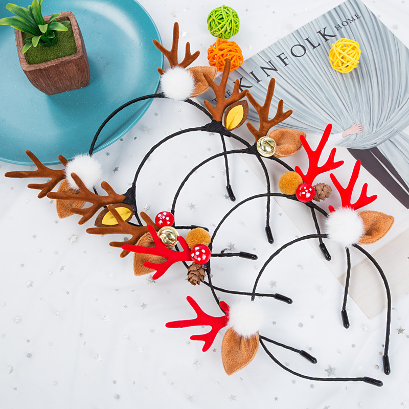Christmas Headband New Accessories Headwear Mori Girl Antler Hairband Hairpin Cute Children Adult Hair Accessories Headband
